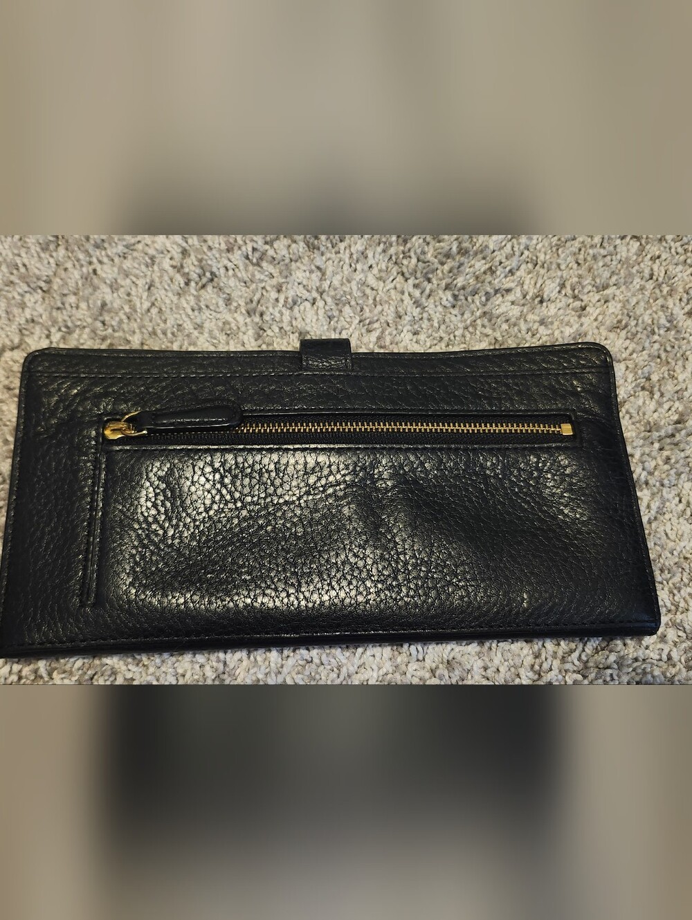 Vera Bradley $120 Large Slim Leather Wallet Black/Flower Print - Picture 3 of 4